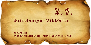 Weiszberger Viktória névjegykártya